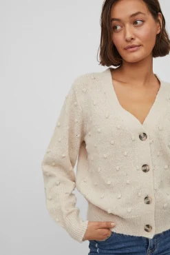 Cárdigan con perlas de punto