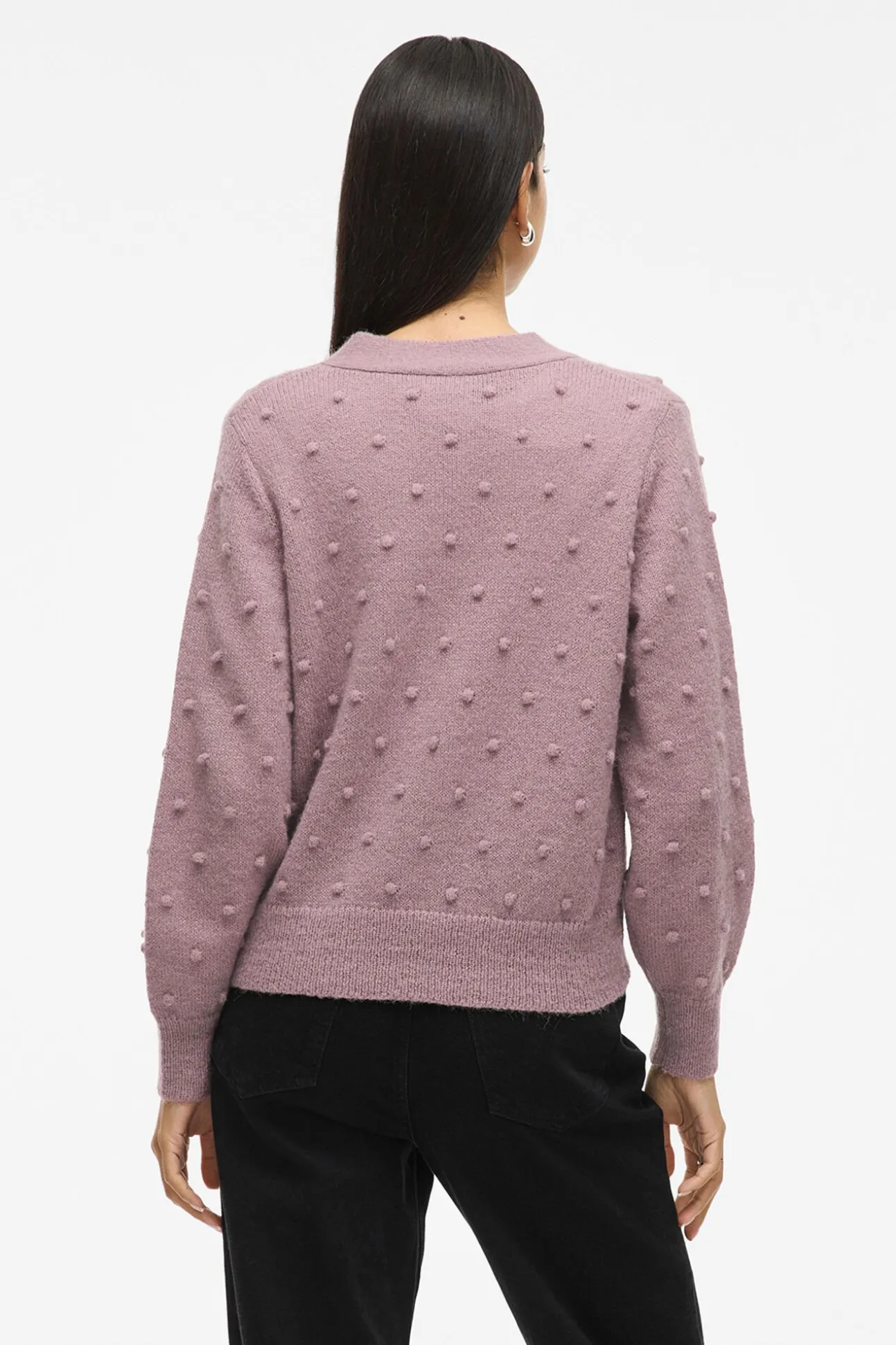 Cárdigan con perlas de punto