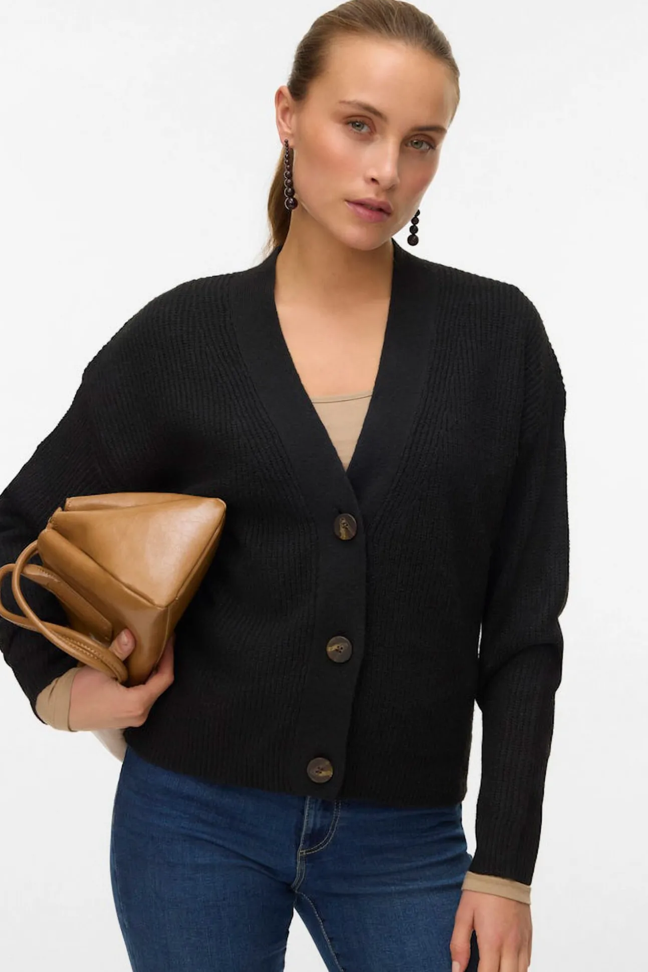 Cárdigan corto de manga larga