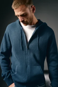 Cárdigan cremallera y capucha