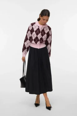 Cárdigan estampado rombos