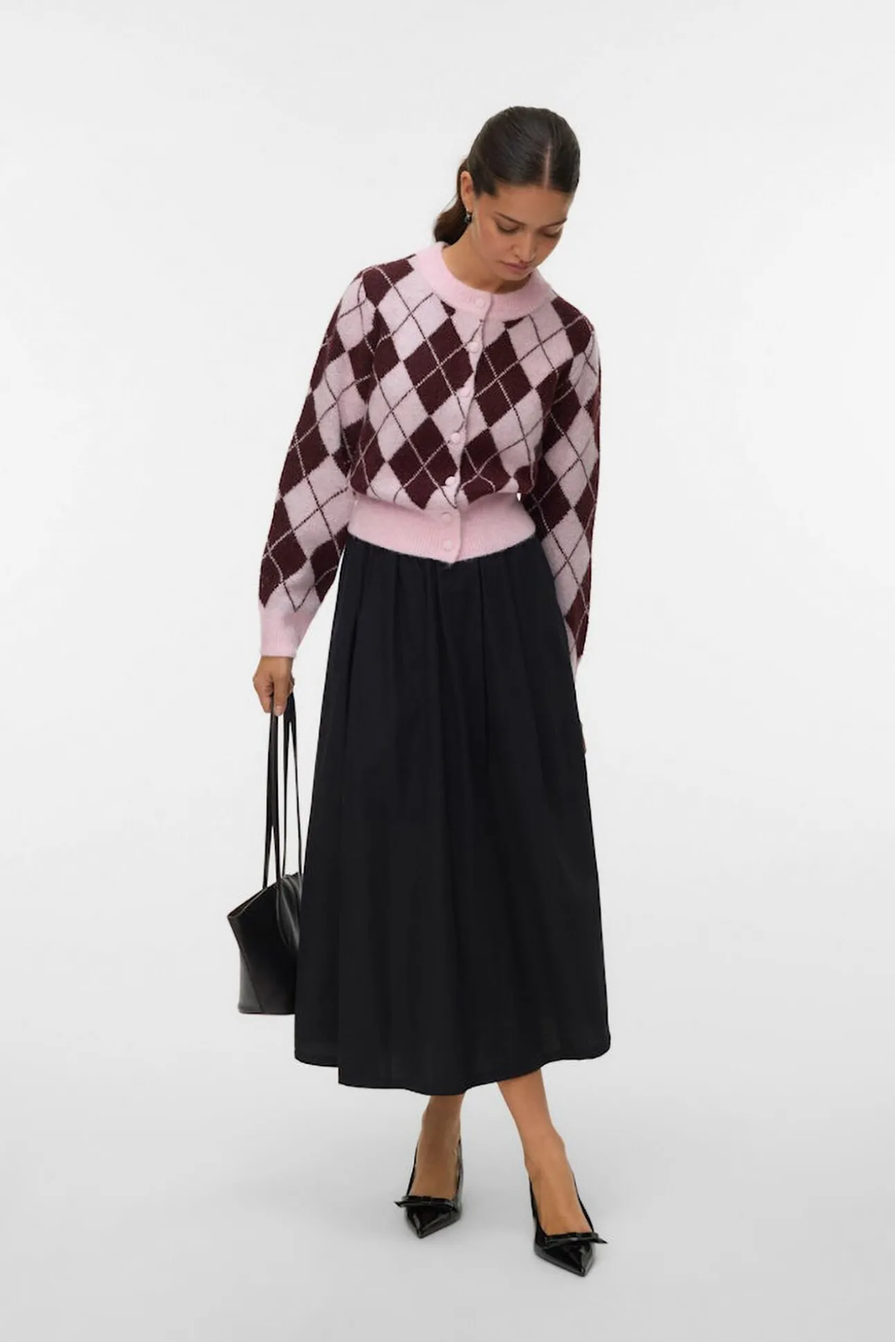 Cárdigan estampado rombos