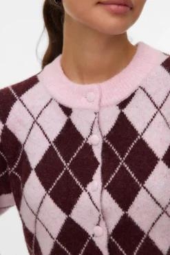 Cárdigan estampado rombos