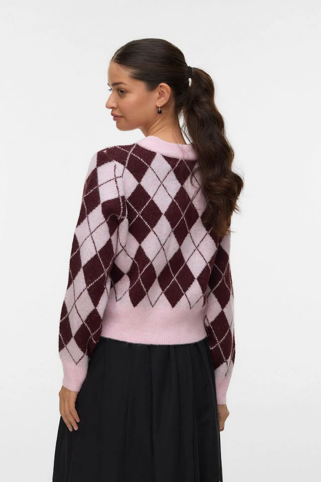 Cárdigan estampado rombos