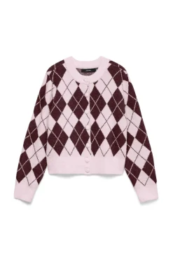 Cárdigan estampado rombos