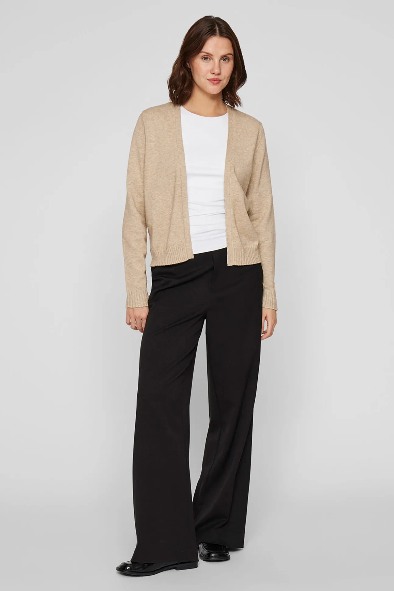 Cárdigan largo de punto con viscosa