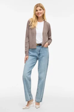 Cárdigan largo de punto con viscosa