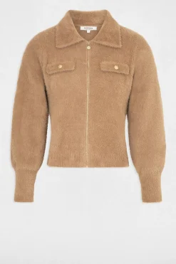 Cárdigan manga larga cuello de solapa