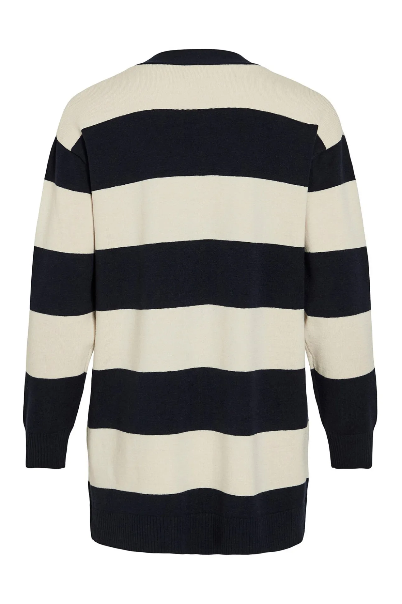 Cárdigan midi de rayas con viscosa