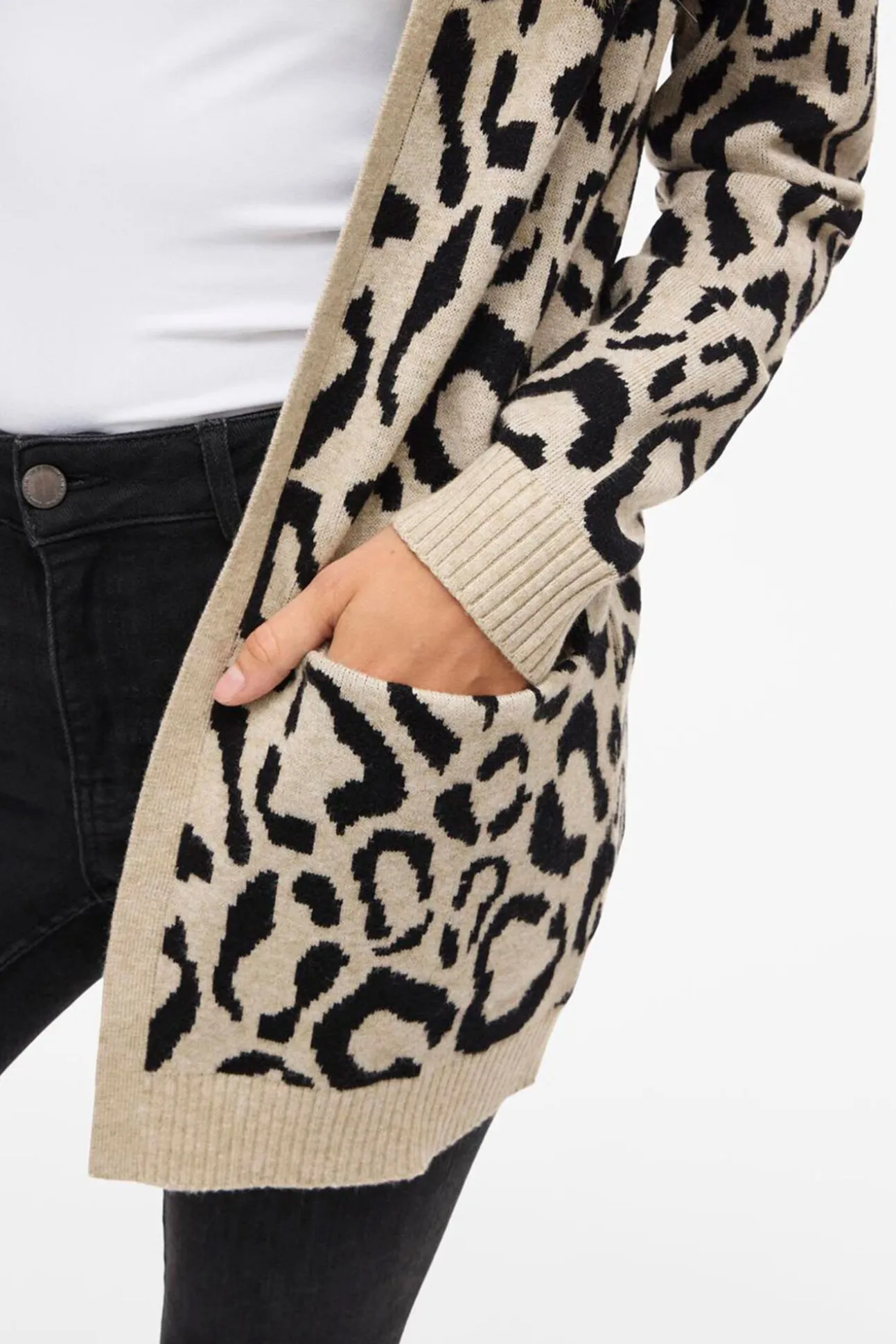 Cárdigan midi estampado de viscosa