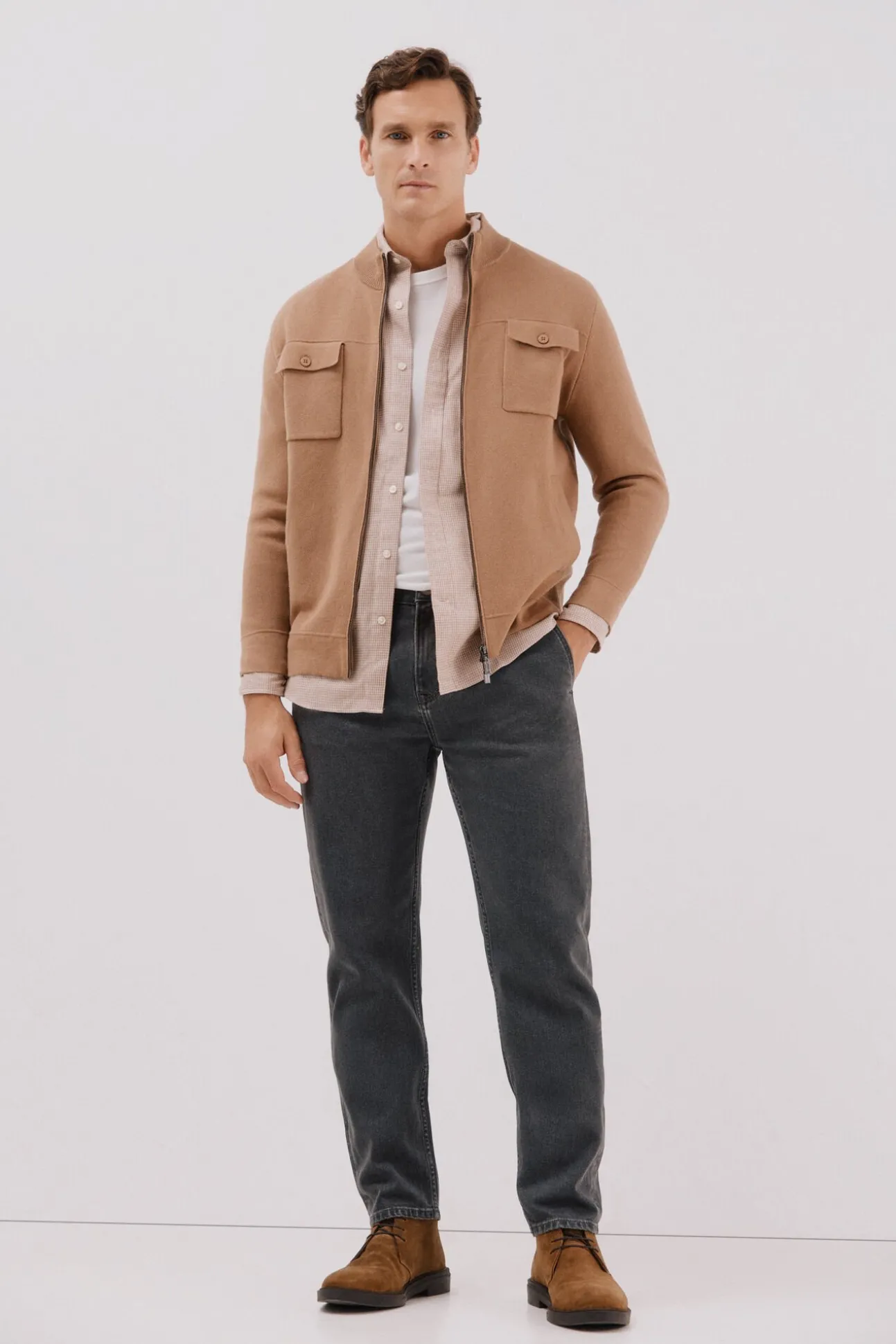 Cárdigan navidad punto algodón cierre cremallera