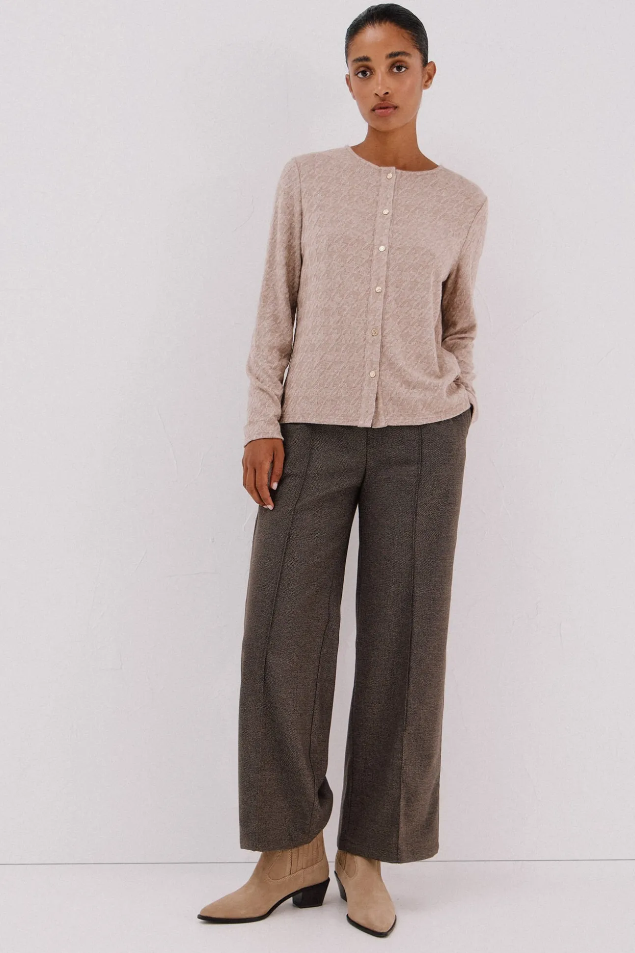 Cárdigan pata de gallo