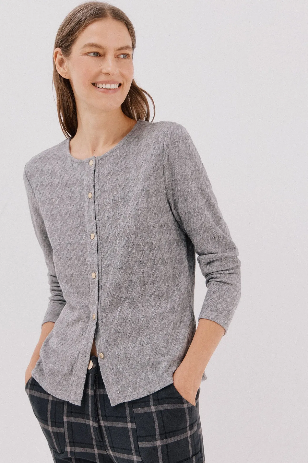 Cárdigan pata de gallo