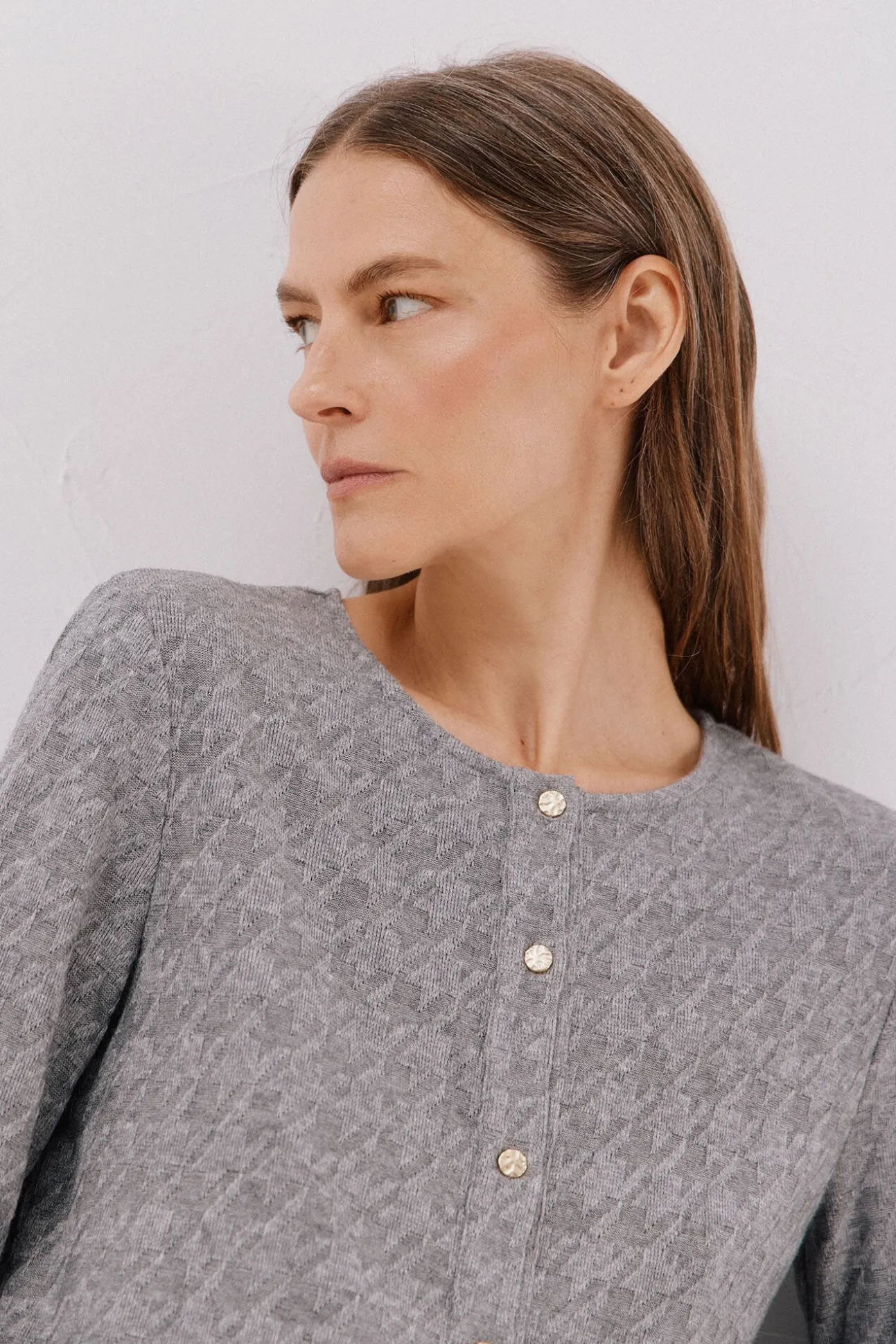 Cárdigan pata de gallo