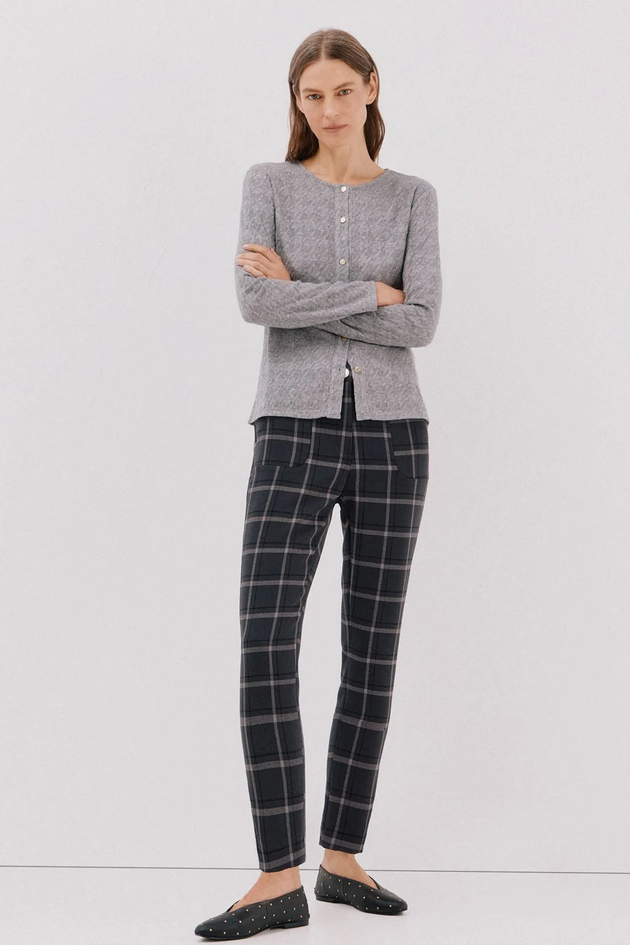 Cárdigan pata de gallo