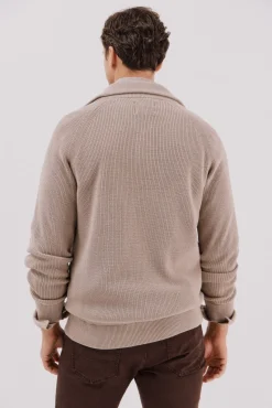 Cárdigan punto algodón cierre cremallera