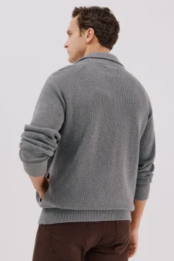 Cárdigan punto algodón cierre cremallera