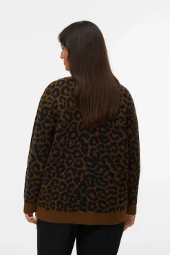 Cárdigan punto animal print talla grande