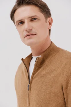 Cárdigan punto fino algodón cremallera