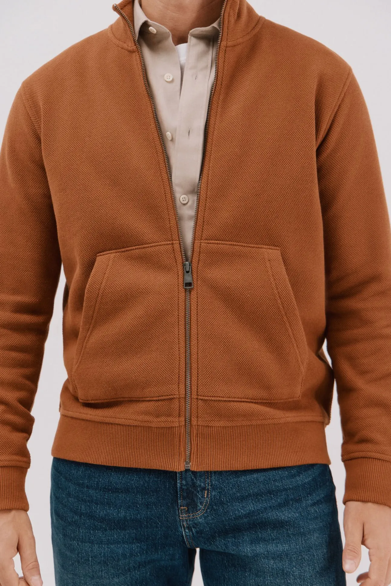 Cárdigan tejido estructura