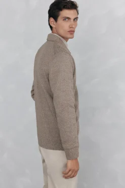 Cárdigan torzal cremallera