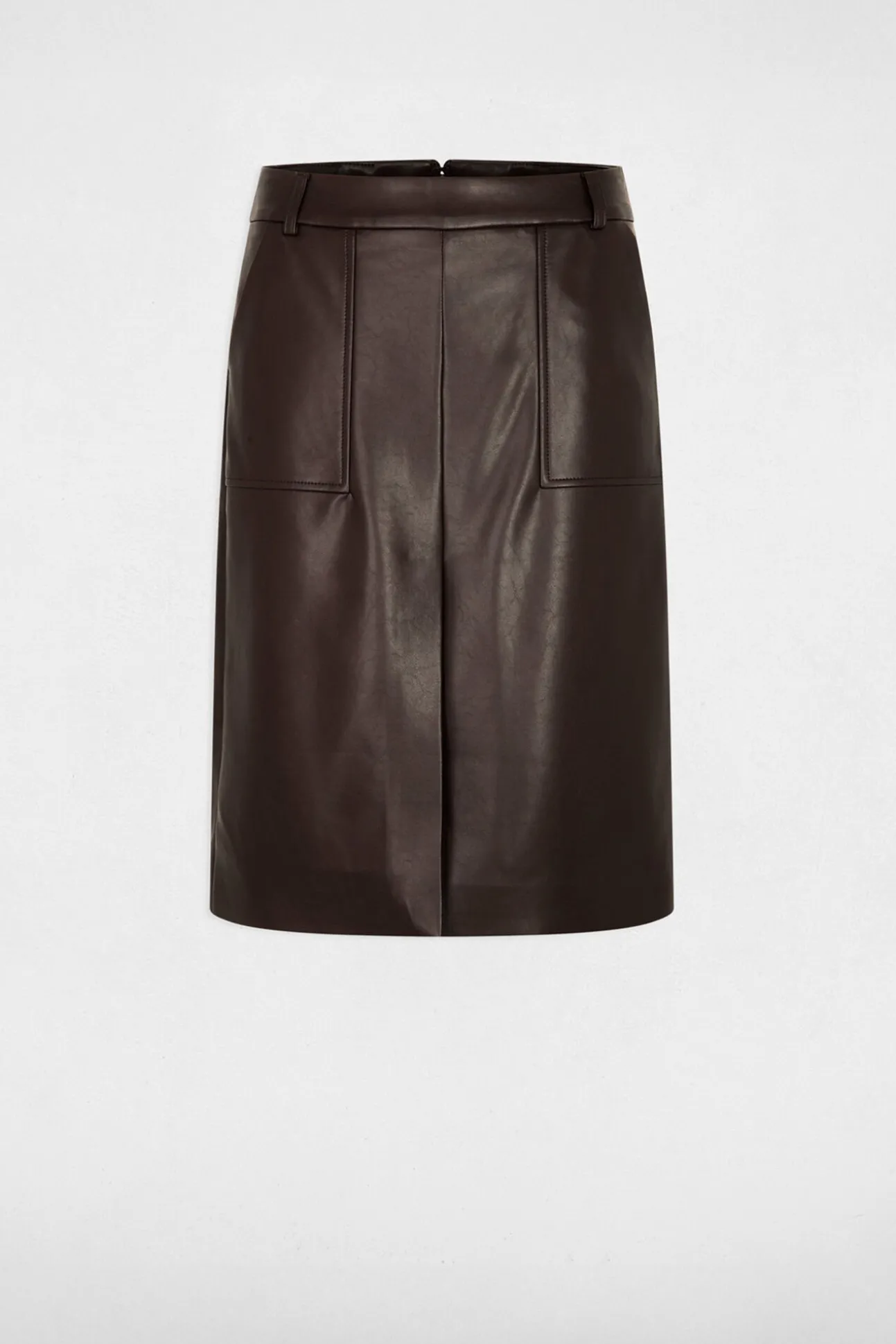 Falda ajustada cuero sintético