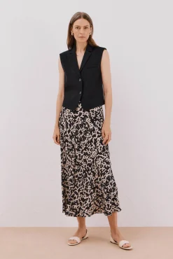 Falda capa estampada