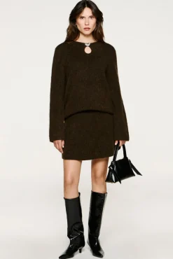 Falda corta alpaca y lana