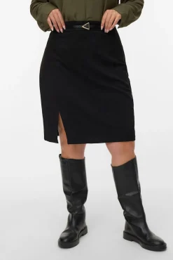 Falda corta cinturón talla grande