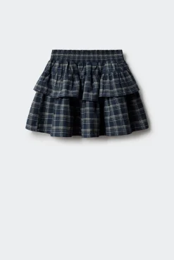 Falda de cuadros con volantes niña
