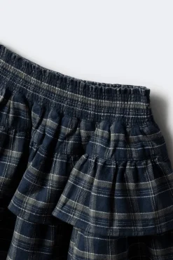 Falda de cuadros con volantes niña