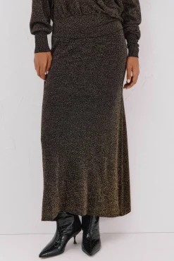 Falda de punto con lurex
