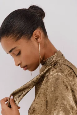 Falda de punto con lurex