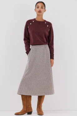 Falda de punto evasé