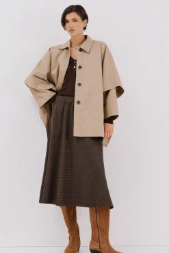 Falda de punto evasé