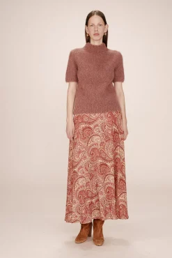 Falda larga estampada