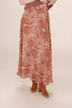 Falda larga estampada