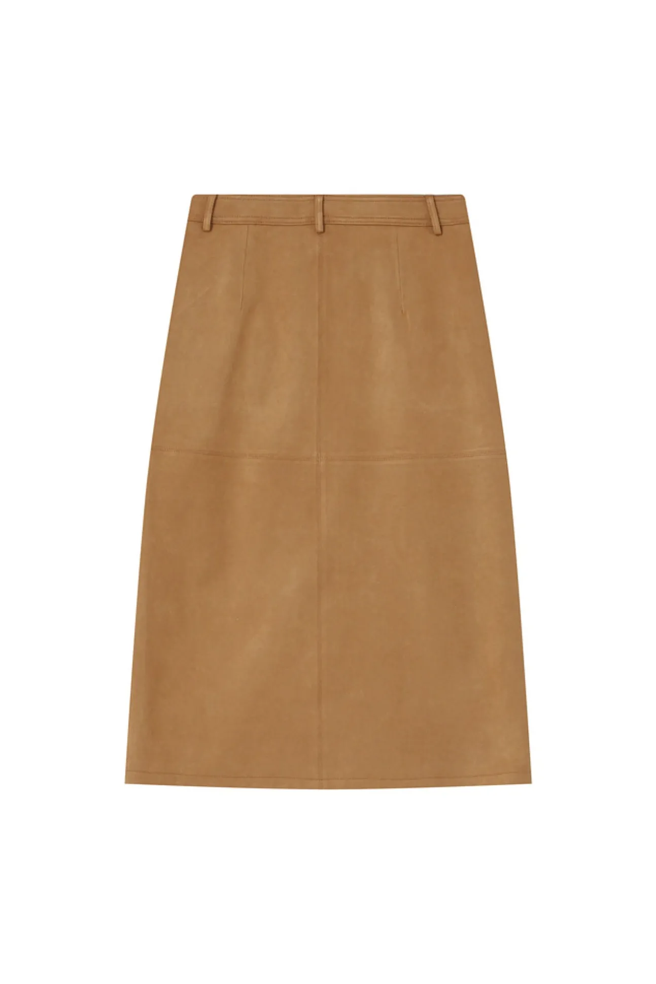 Falda larga midi de ante sintético