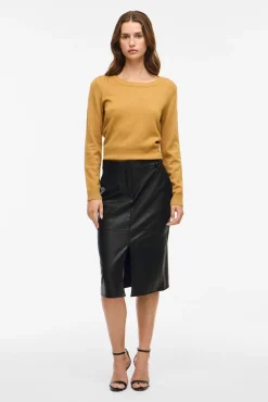 Falda lápiz de polipiel