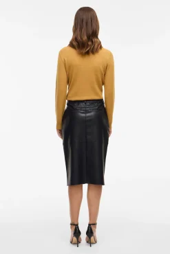 Falda lápiz de polipiel