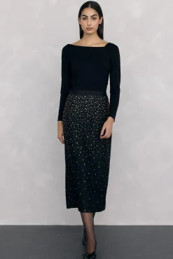 Falda lápiz tejido fantasía