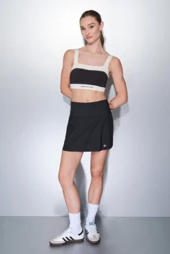 Falda microfibra negra malla interior