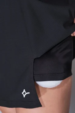 Falda microfibra negra malla interior