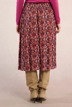 Falda midi con estampado