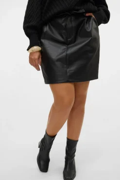 Falda midi encerada talla grande