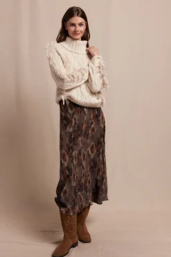 Falda midi estampada