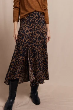 Falda midi estampada