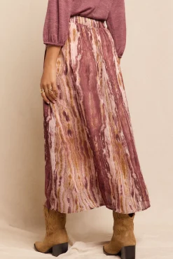 Falda midi estampada