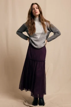 Falda midi estampada