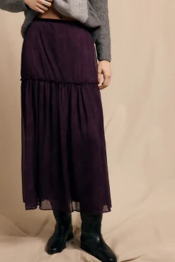 Falda midi estampada